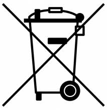 Icon of wheelie bin crossed out